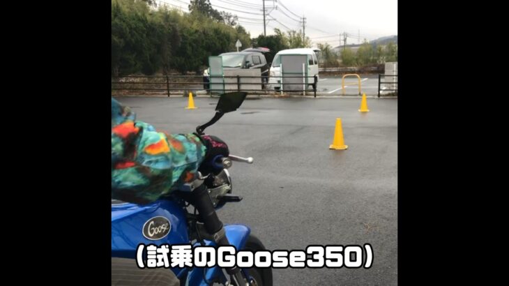 グース350の試乗をする雨の日した　#モトブログ #試乗 #goose #バイク #オートバイ #モトジムカーナ #ジムカーナ
