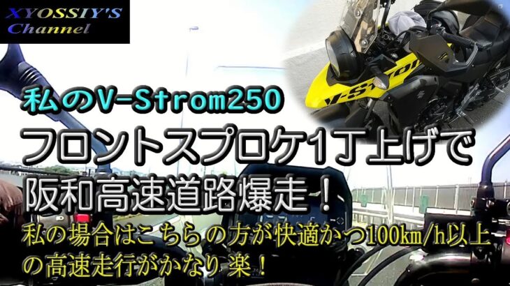 【SUZUKI V-Strom250】フロントスプロケット1丁上げで阪和高速爆走！　岩出根来～海南　私の場合は良いことが多かった。