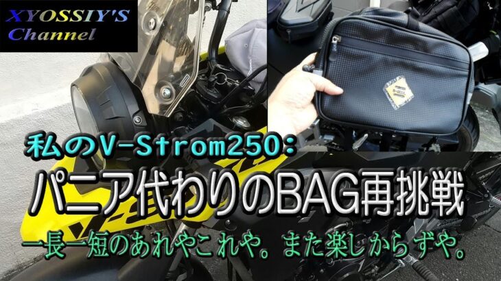 【SUZUKI V-Strom250】パニアケース代わりのバッグに再挑戦