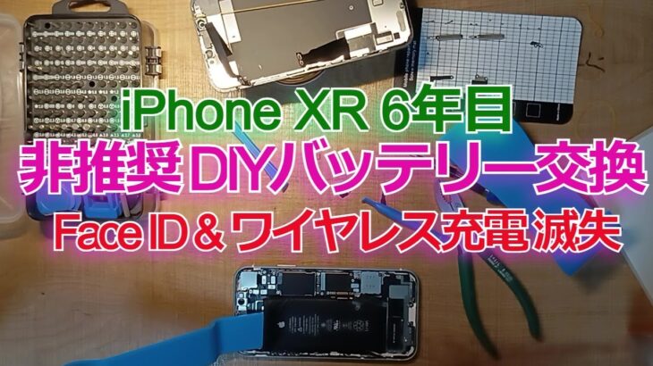 【非推奨】6年目のiPhone XRのバッテリー交換をDIYでやったらFace IDとワイヤレス機能が壊れた#iPhoneXR#DIY#バッテリー交換