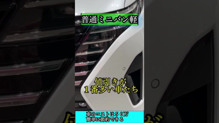 【値引きが１番多い車たちは？】「軽&ミニバン&普通車の２０２４年１０月版」