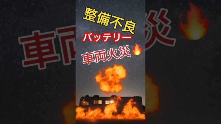 【車のメンテナンス】バッテリー交換の整備不良で車両火災がやばい‼️整備や点検を入念に行うことが大切です。#メンテナンス#バッテリー交換#車#車両火災