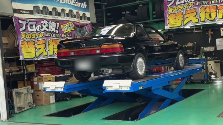 My 3rd gen prelude:タイヤガーデンでのタイヤ交換前後のリフトアップダウンするだけの動画