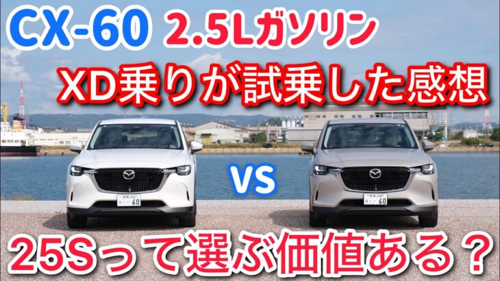 CX-60のXDと25Sを比較試乗。加速はこれで大丈夫？ 18インチと20インチの違いはデカい【cx60 CX60】