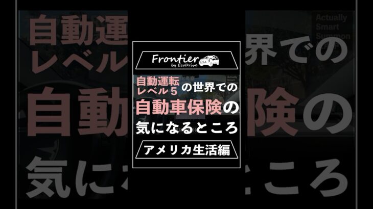 自動運転レベル5の世界での自動車保険の気になるところ【アメリカ生活編】