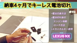 前触れなく突然のキーレス電池切れ！最新車両は電池切れててもなんとかなりました。ついでに調べたら【簡単にリレーアタック対策できた】42 レクサスNX