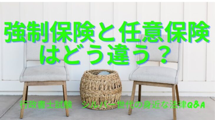 強制保険と任意保険はどう違う？