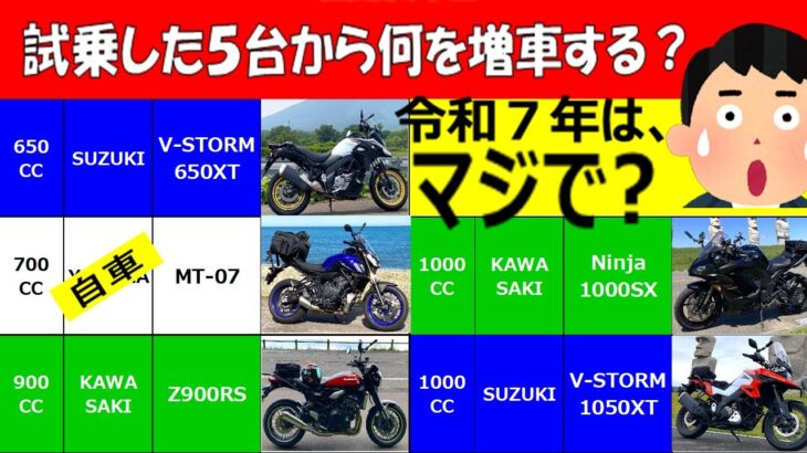 昨年試乗した大型で乗換候補とは？    #リターンライダー  #Z900RS   #Ninja1000sx   #V-STORM1050XT   #V-STORM650XT