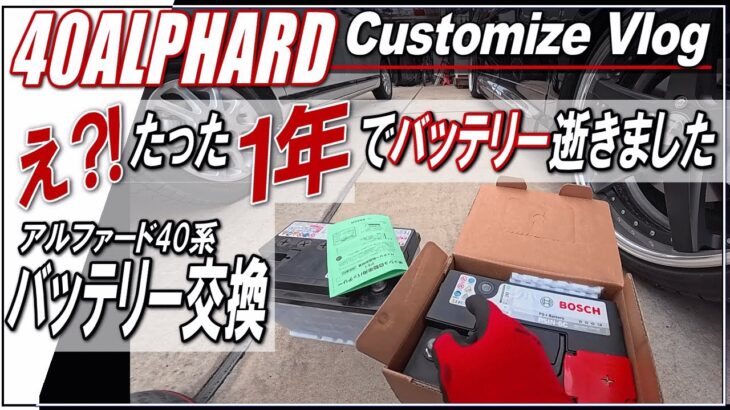 【新型ALPHARD40系】バッテリーがたった１年で逝きました・・・新型アルファード40系のバッテリー交換■アルファード40系・ヴェルファイア40系■