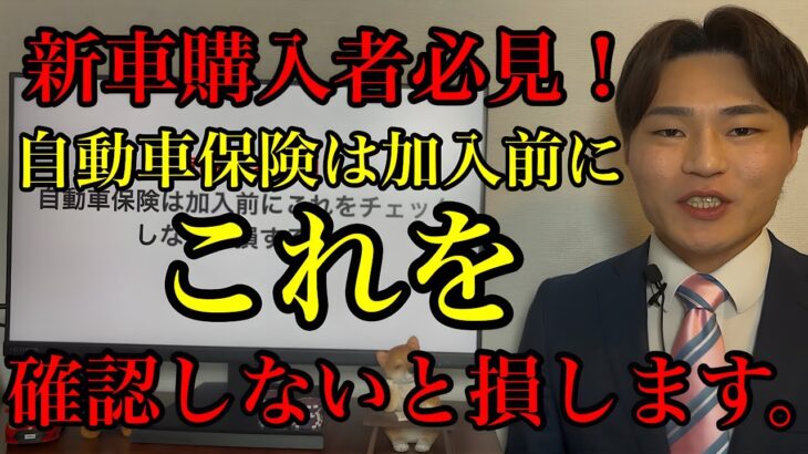 自動車保険は加入前にこれをチェックしないと損します。【新車購入者必見】