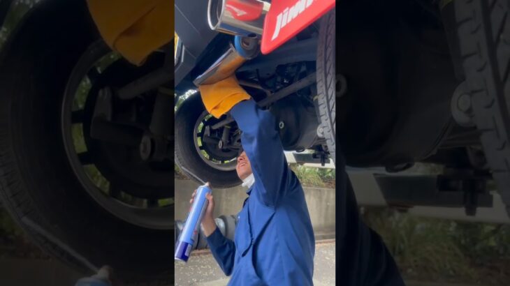 旧車レストア部「プロジェクトD」マフラー交換のお手伝い🧑🏻‍🔧  #大分 #車 #高校生 #楽しい #部活 #ジムニー #大分高校情報局