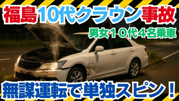 福島10代4人クラウン事故―保険・賠償・行政処分を解説#交通事故#自動車保険#若年ドライバー