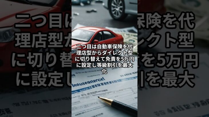 年間6万円節約できる保険見直しポイント3選！　#shorts #雑学 #保険見直し #定期生命保険 #ダイレクト自動車保険 #火災保険節約 #家計改善
