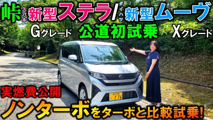 【スバル新型ステラ/ダイハツ新型ムーヴ】ノンターボモデルを峠で試乗!ターボ車と比較レビュー!実燃費公開!【2025 Subaru STELLA Gグレード/Daihatsu MOVE Xグレード】