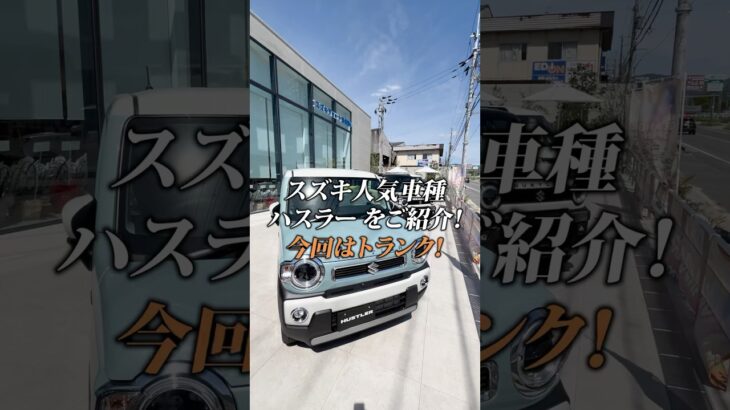 【スズキ人気車種ハスラー！】ハスラーのトランクをご紹介🚘🧳