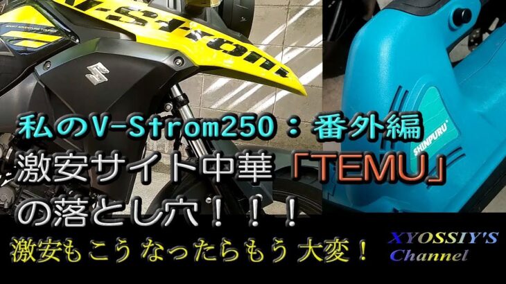 【SUZUKI V-Strom250】番外編：激安TEMUの落とし穴。こうなるともう大変！