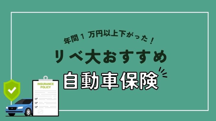 【2025年最新】リベ大両学長おすすめ自動車保険はどれ？