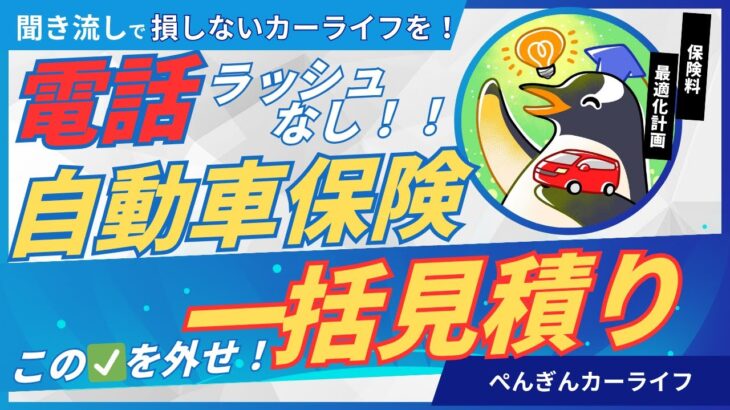 【電話ラッシュなし！】心配なネット自動車保険の一括見積りを動画で概要解説