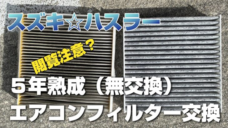 ５年熟成（無交換）ハスラー エアコンフィルター交換　#ハスラー #スズキ #MR92S