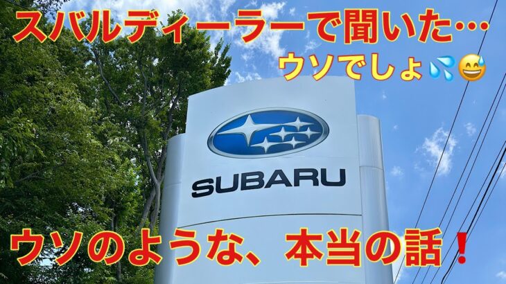 【必聴お願いします😊】スバルディーラーで聞いた、「ウソのような本当の話❗️」