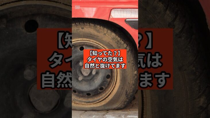 空気は自然に抜けています。#車 #car #タイヤ交換 #雑学 #交通事故