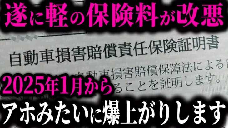 【悲報】遂に軽自動車の保険金額が高くなります。保険料率の改定を徹底解説【ゆっくり解説】