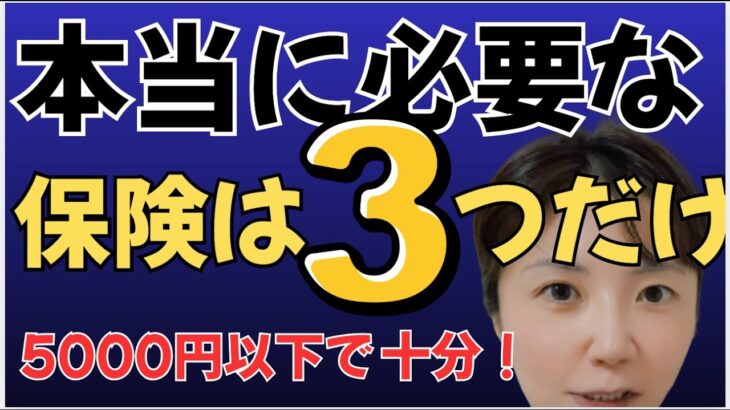 【衝撃】月5000円以上は払い過ぎ「本当に必要な保険はたった3つだけ」ぼったくり保険を解約して保険貧乏から脱出しよう。