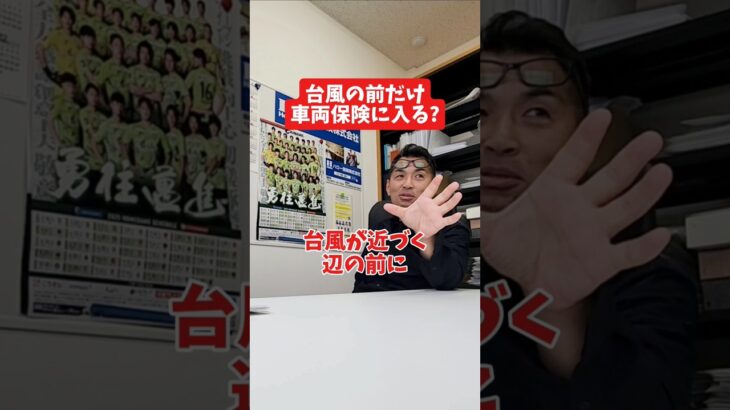 台風の前だけ車両保険に入る?#社長 #社長と部下  #インタビュー #社長インタビュー  #社長に聞いてみた #社長の日常  #保険代理店 #保険屋さん #火災保険 #自動車保険