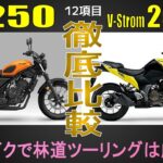 250ccスクランブラーとアドベンチャーを試乗インプレ以上に徹底比較【CL250×VストロームSX】