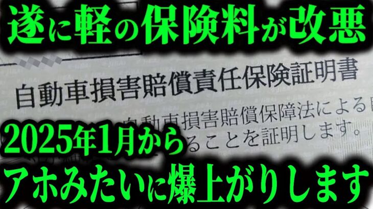 【悲報】遂に軽自動車の保険金額が高くなります。保険料率の改定を徹底解説【ゆっくり解説】