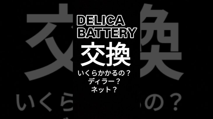 デリカD5（愛車）のバッテリー交換を考える！どこが安い？🤔 ディーラー・カオス・ネット・リビルト？？