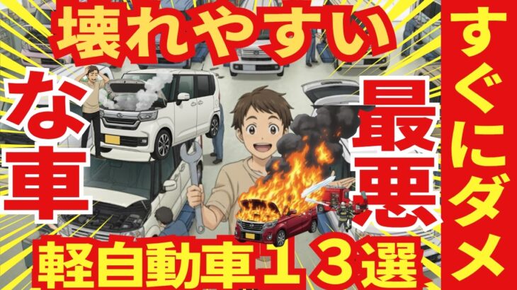 【ワースト１３車】壊れやすい軽自動車ランキング