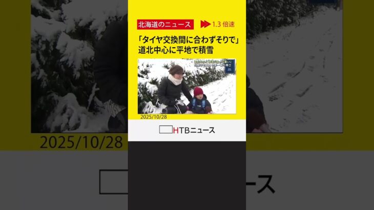 「タイヤ交換が間に合わず、”そり”で」「湿って重たい雪」北海道北部中心に平地で積雪 札幌中心部でも雪
