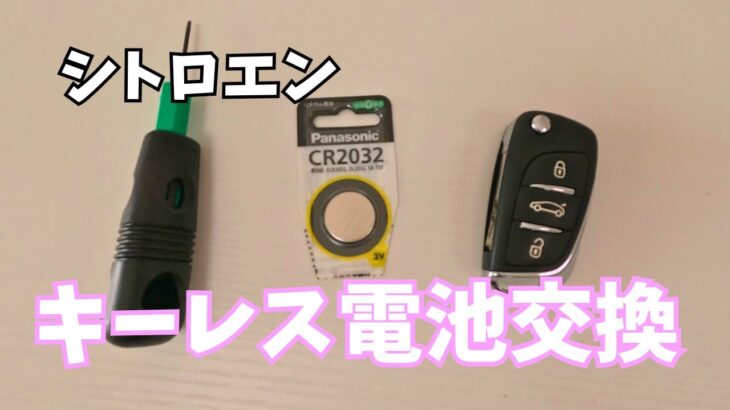 【シトロエン】キーレス電池交換
