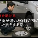 自動車保険が効かない?／タイヤ交換で損する話／知識は身を助ける。