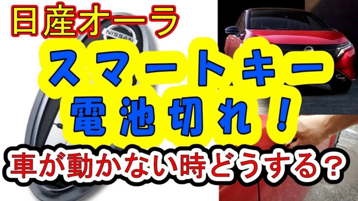 【日産オーラ】スマートキーが電池切れで、車が動かせない！そんな時はどうする？電池交換のコツも紹介。日産インテリジェントキー。