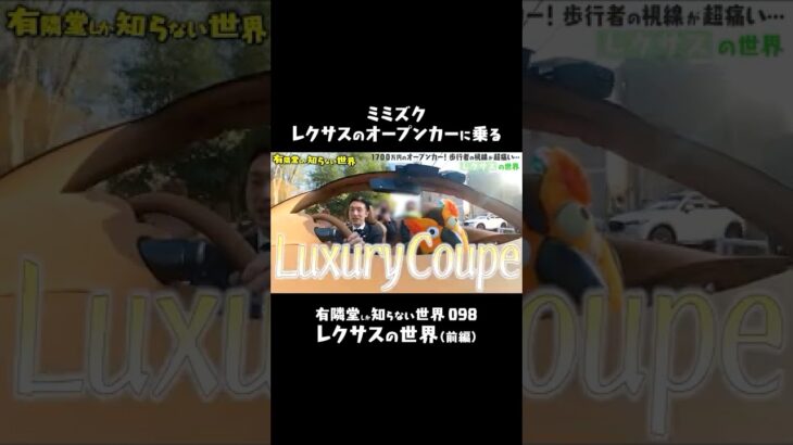 【助手席が特等席!?】レクサスLCコンバーチブル試乗　#有隣堂しか知らない世界 #ゆうせか #ゆーりんちー #ブッコロー #書店 #lexus #高級車 #試乗