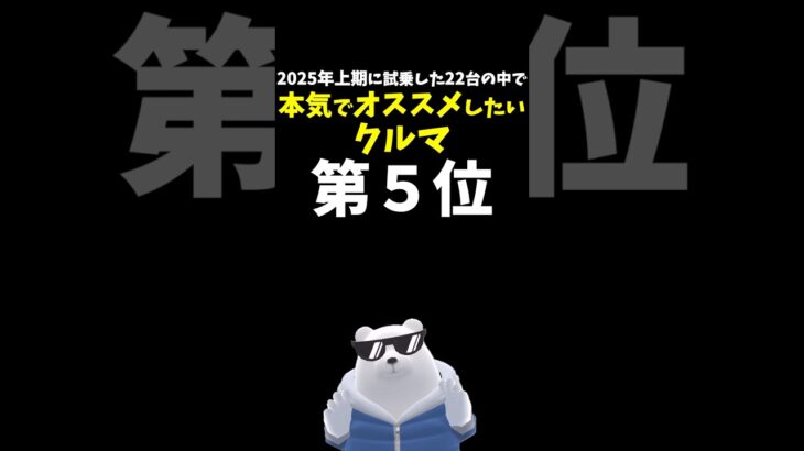 本気でオススメしたい車ランキング 第５位！ 2025年上期