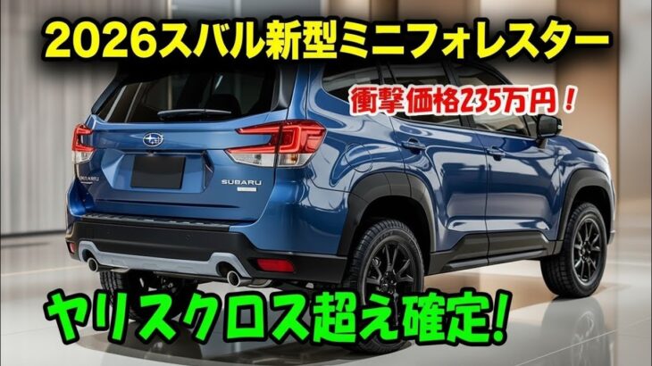 スバル新型ミニフォレスター2026、想像超えの衝撃登場！