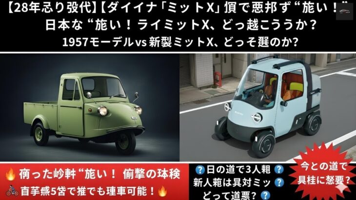 【衝撃復活ミゼットX】28年ぶり「ミゼットX」試乗で即欲しい! 3人乗りは日本向き？1957年モデルと徹底比較！【クルマのホンネ】#自動車ニュース 最新 #新型車両