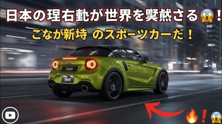 新型2026ホンダS660 🚐 デザイン・性能・燃費を徹底チェック
