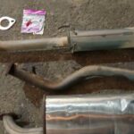 2025 シビック EF9 自宅でマフラー交換 しかし 純正マフラーは合わなかった 5zigen FUJITSUBO