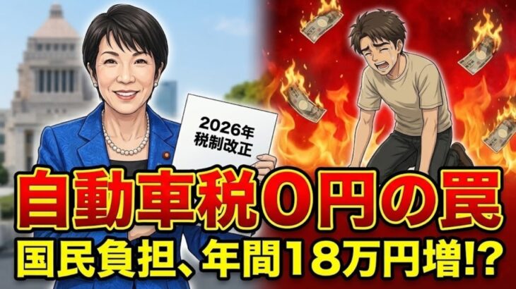 ２０２６年から自動車税が０！「闇」が判明したので徹底解説いたします。