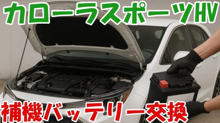 トヨタハイブリッド車補機バッテリー交換【初心者DIY】カローラスポーツ