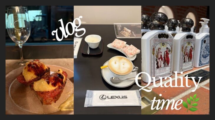 【vlog】冬のちょっと良い時間⛄️|レクサスオーナーズラウンジでまったり🌿, 清澄白河でワインとパンを堪能🥐🍷, マンダリンオリエンタルでディナー🍽️
