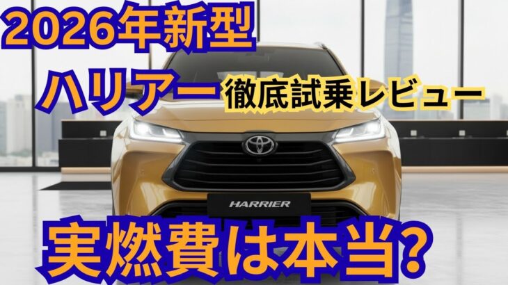 【衝撃】2026年新型トヨタハリアーハイブリッド次世代コンパクトSUV徹底試乗レビュー燃費性能完全解説