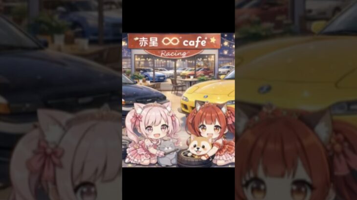 頭文字S❤️赤星♾️cafeRacingおーぷん❣️🚗🍹いらっしゃいまセドリック！タイヤ交換しマツダ🛞🚗#車好き　#RX7 #86 #トレノ　#頭文字D 好き #ショートアニメ　#shorts