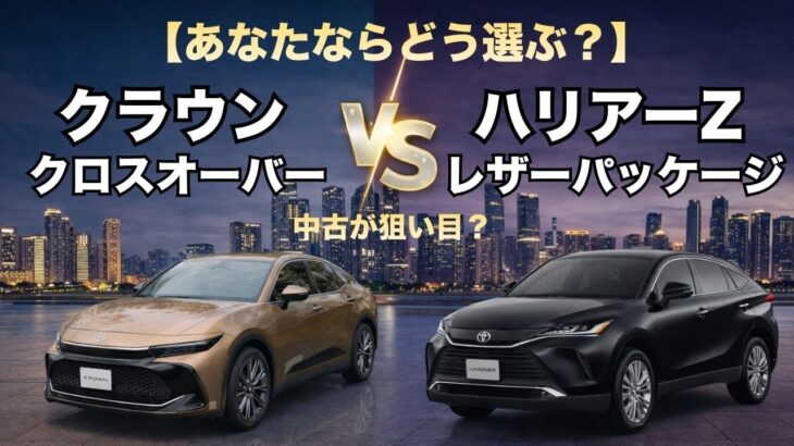【徹底比較】クラウンクロスオーバー vs ハリアーZレザーパッケージ｜試乗して分かった、魅力と違い！
