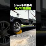 ジャッキ不要のタイヤ交換術
