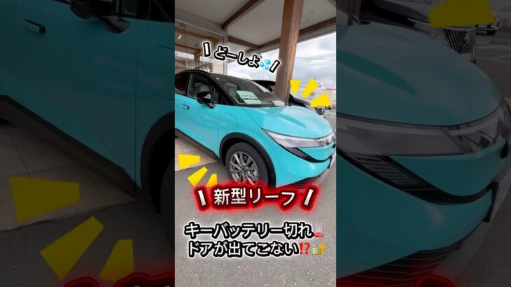 【保存必須🔐】新型リーフキーバッテリー切れ🪫ドアハンドルポップアップしない⁉️💦 #新型リーフ # #いこうよ日産 #日産リーフ #電気自動車 #automobile #car